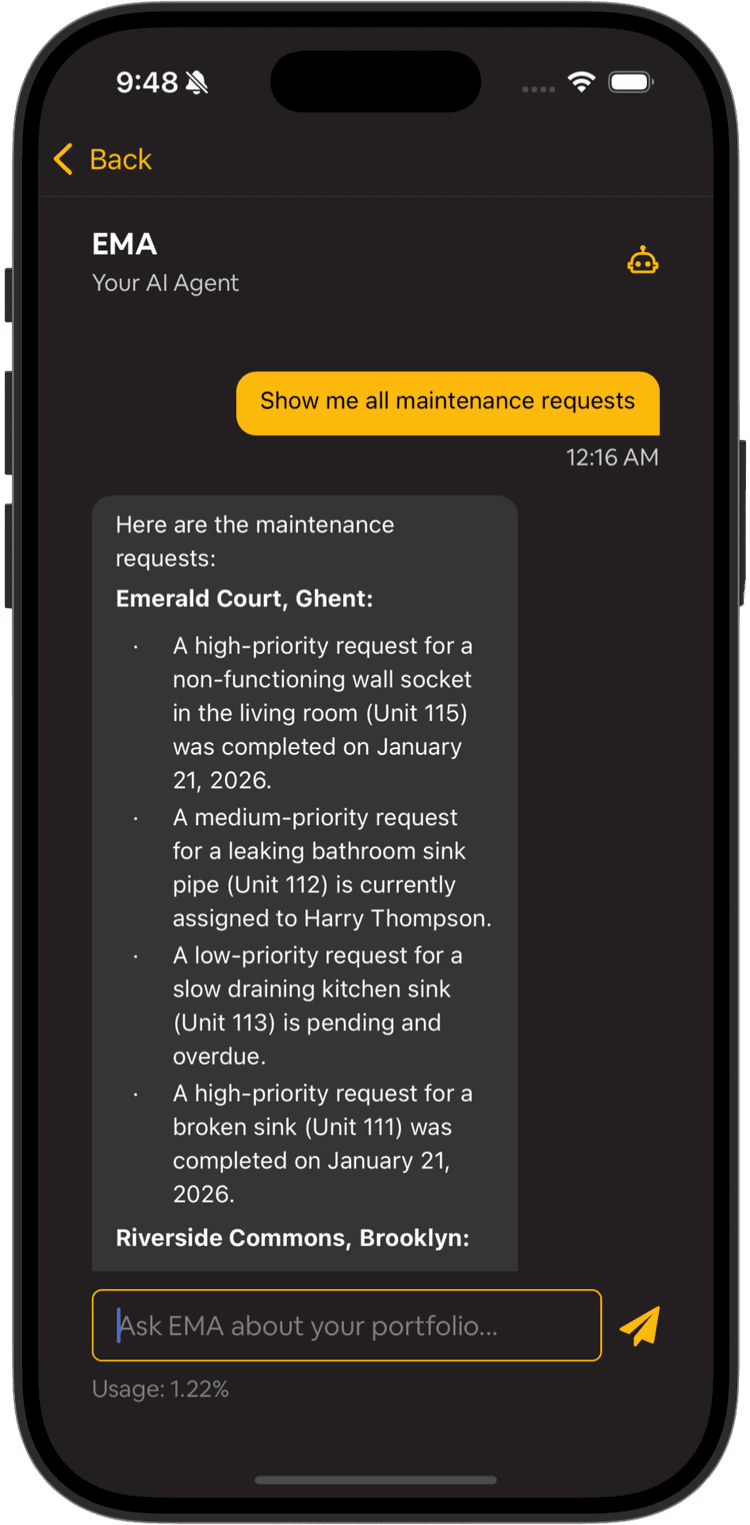 Estate Manager AI Assistant (EMA) - Smart Property Insights