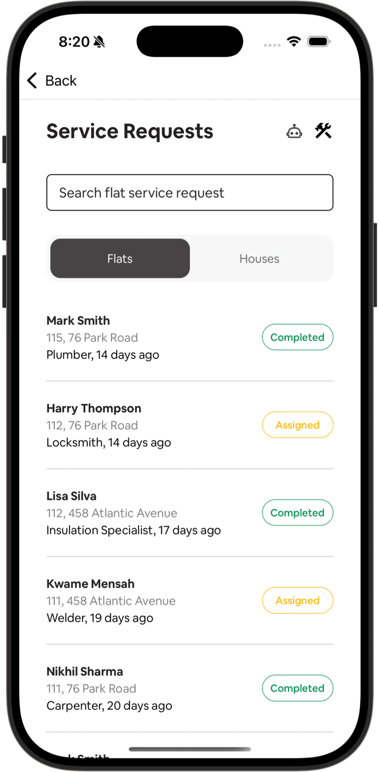 Estate Manager - Service Request Management
