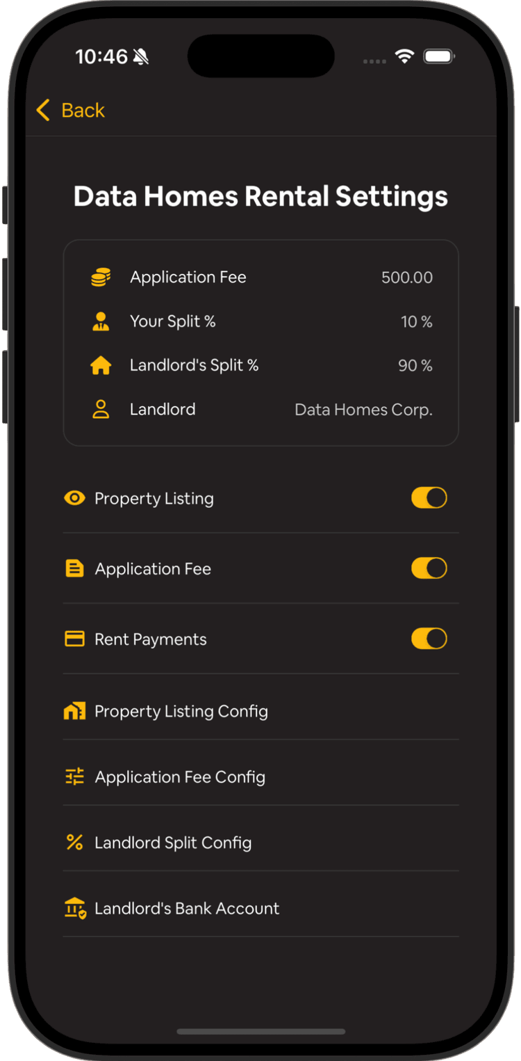 Estate Manager - Rental Settings (All Features Enabled)